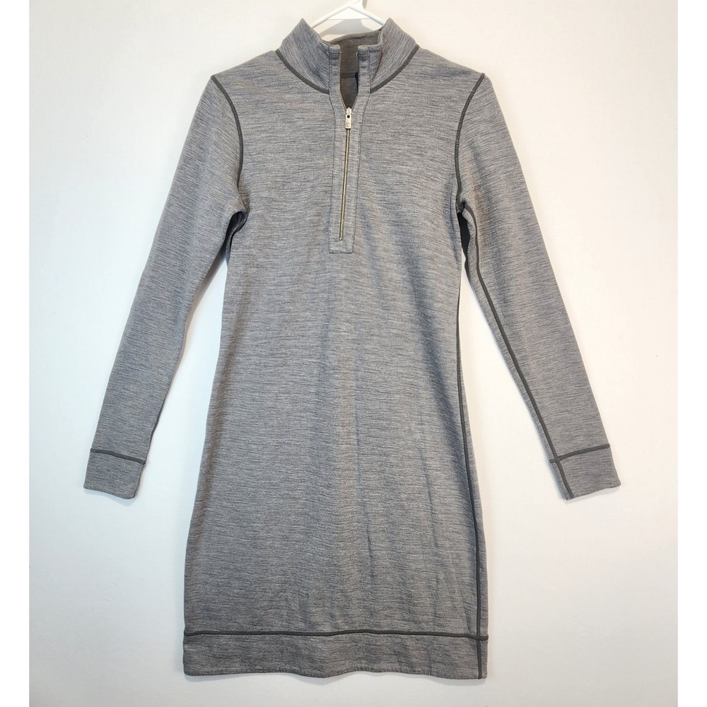Tommy Bahama Women's Casual Reversible 1/4 Zip Sweatshirt Dress Gray Size XS/S